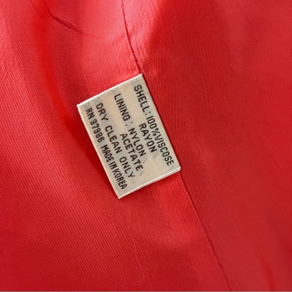 Peabody House Vintage Ruffle Red Suit Skirt Set 7/8 - Picture 7 of 14